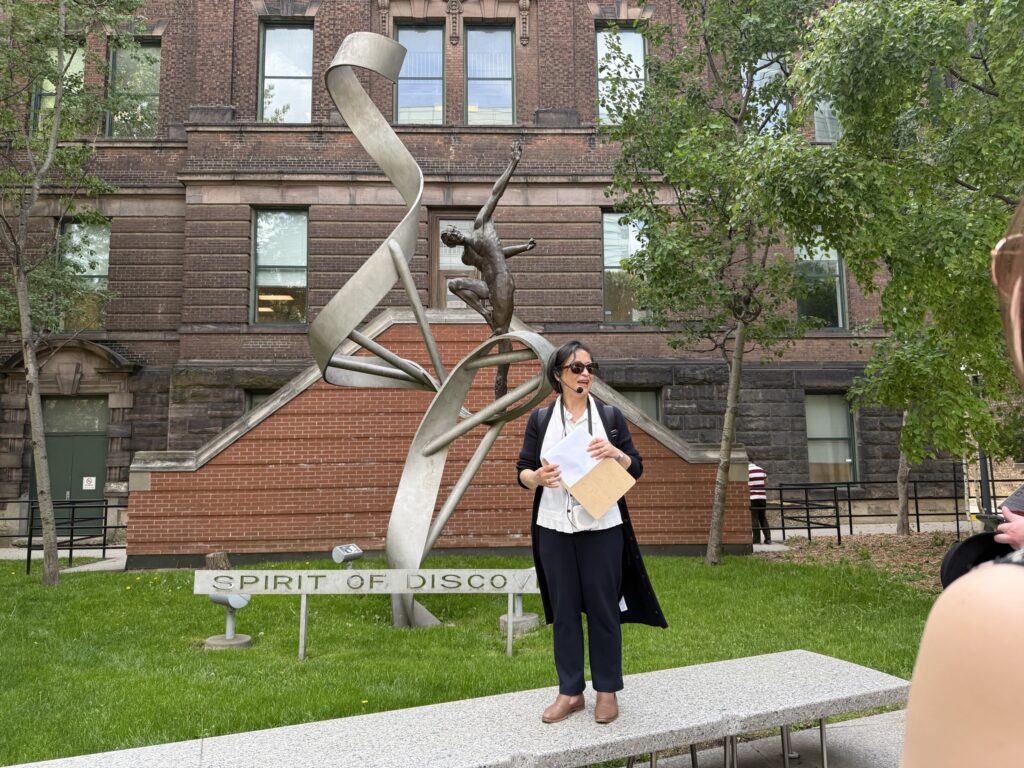 Alison guiding walking tour