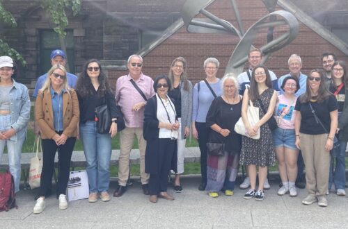 Walking tour participants